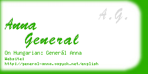 anna general business card